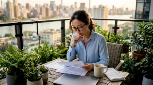 Marketing analyst reviewing audience targeting charts