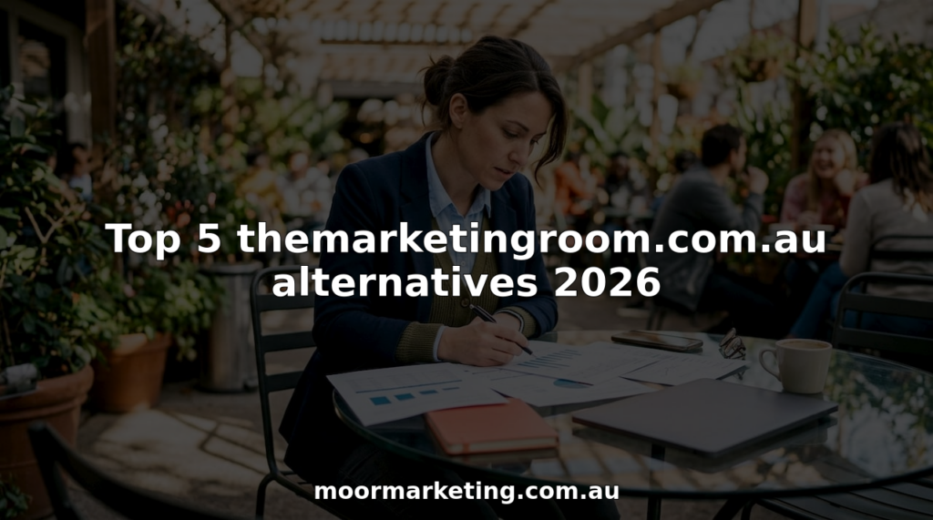 Marketing manager reviewing agency comparison documents