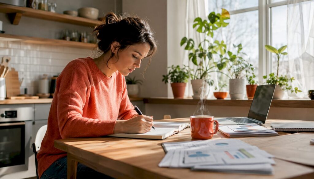 Marketing specialist working on ad keywords