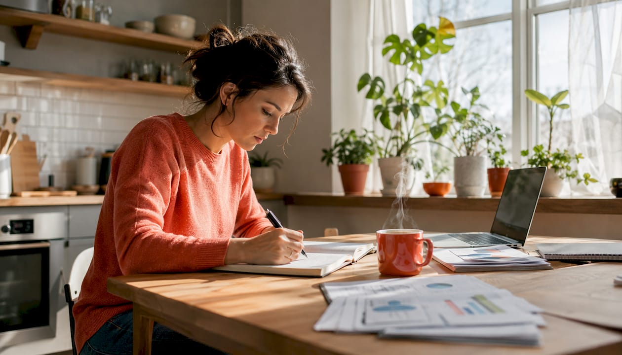 Marketing specialist working on ad keywords