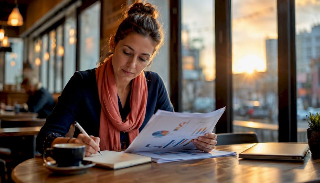 Analyst reviewing digital ad campaign data
