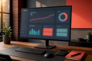Advertising dashboard showing abstract CPM trend