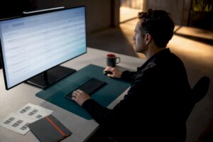 Specialist reviewing an ecommerce shopping feed