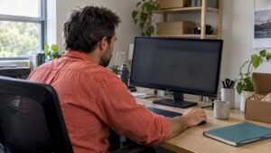 Ecommerce owner reviewing product feed data