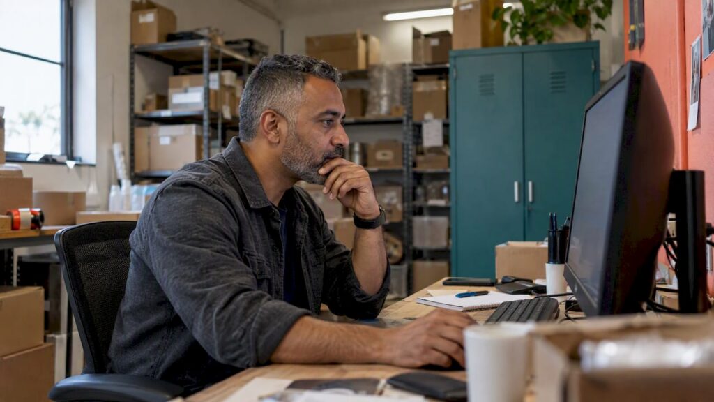 Ecommerce owner reviewing attribution reports