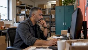 Ecommerce owner reviewing attribution reports